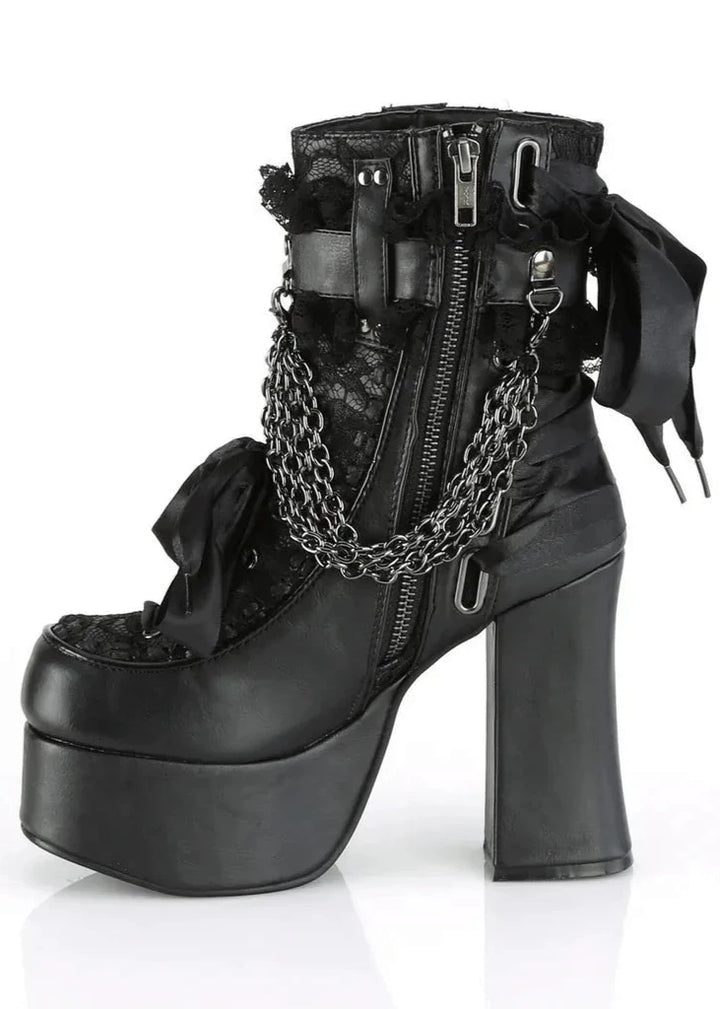 Gothic Style Chain Boots Pastel Kitten