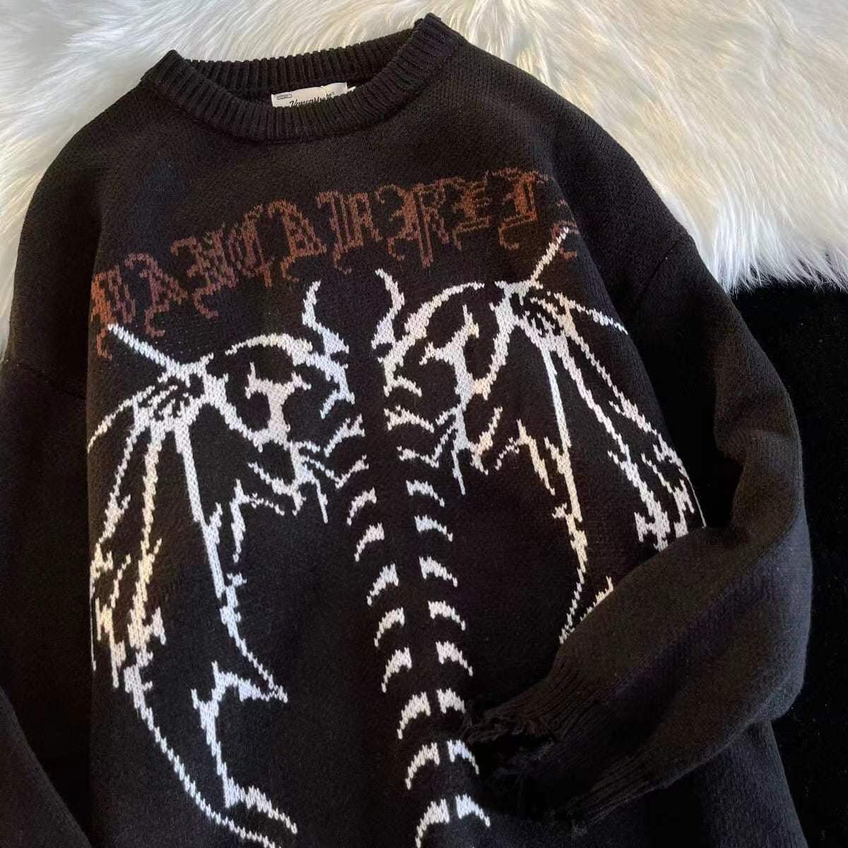 Dark Gothic Pullover Sweater - Pastel Kitten