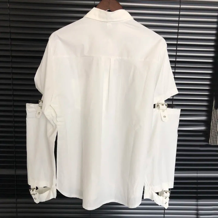Cropped Sleeves Harajuku Punk Shirt Pastel Kitten