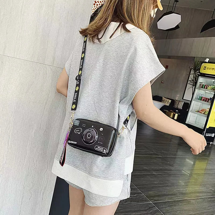 Y2K Camera Style Shoulder Bag Pastel Kitten