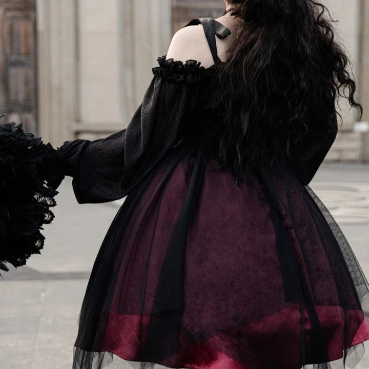 Gothic Lolita Long Sleeve Dress Pastel Kitten