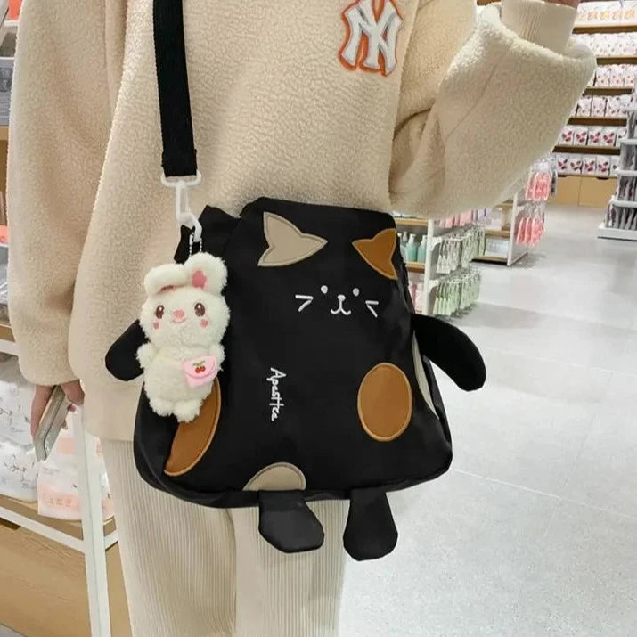 Cute Cartoon Cat Shoulder Bag Pastel Kitten