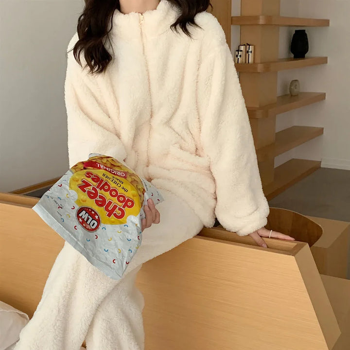 Korean Warm Pajamas Pastel Kitten