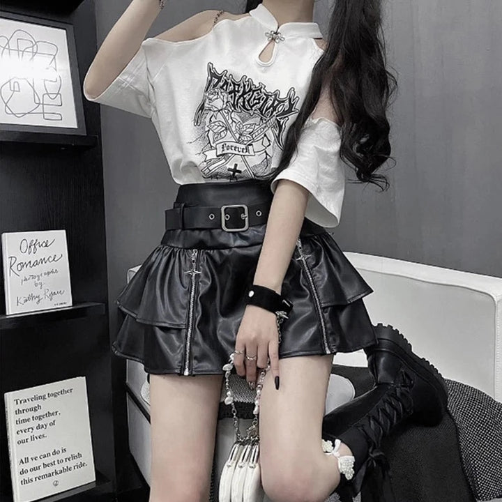 Gothic Style Skirt Pastel Kitten