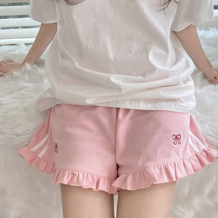 Summer Cute Shorts Pastel Kitten