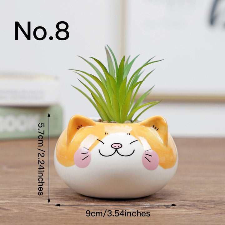 Cute Animal Succulent Pot Pastel Kitten