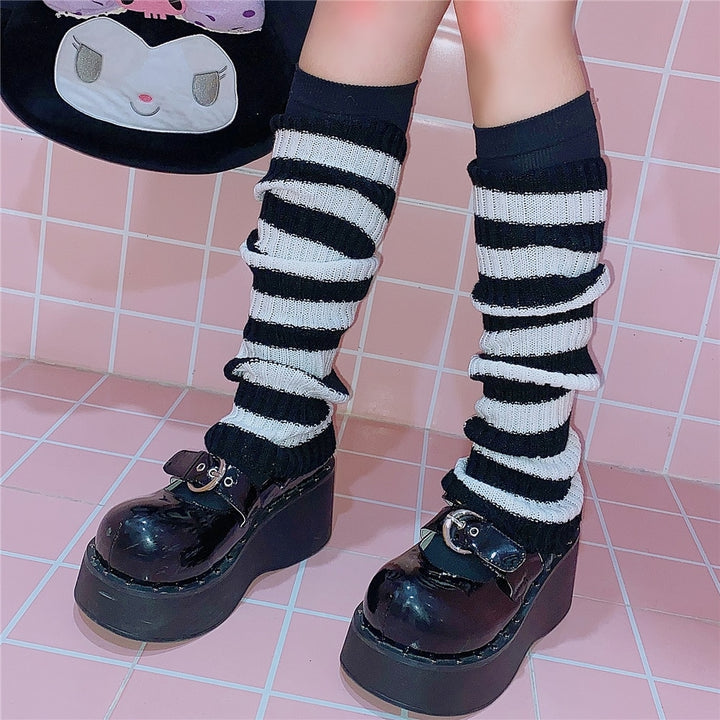 Y2K E-girl Goth Leg Warmers Pastel Kitten