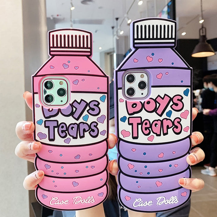 Boys Tears Bottle iPhone Case Pastel Kitten