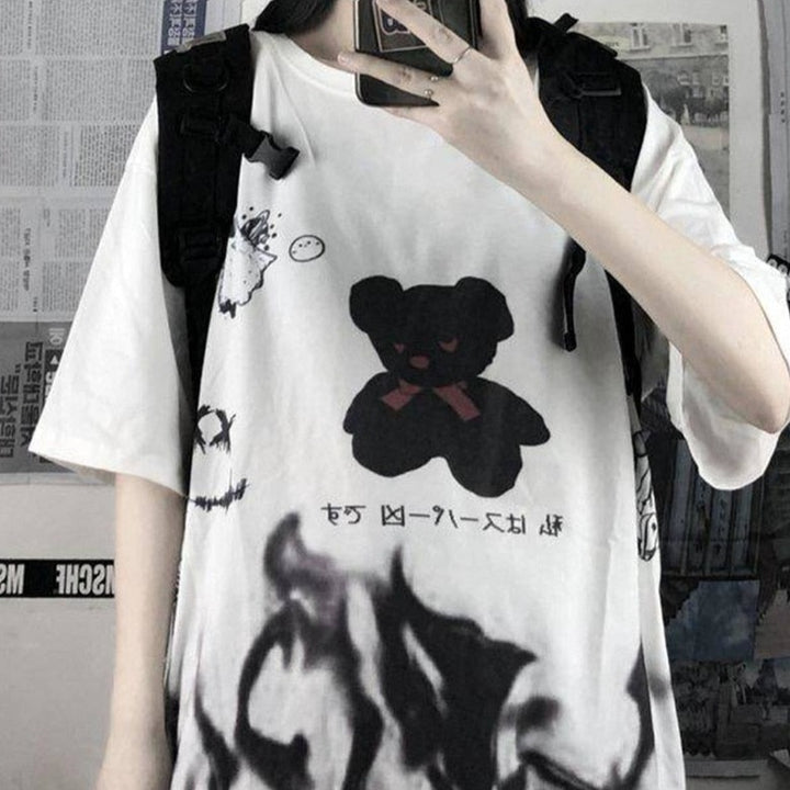 Dark Style Harajuku Oversized T Shirt Pastel Kitten