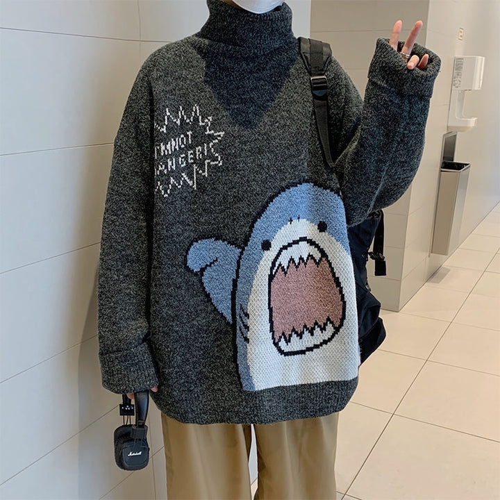 Kawaii Shark Sweater Pastel Kitten
