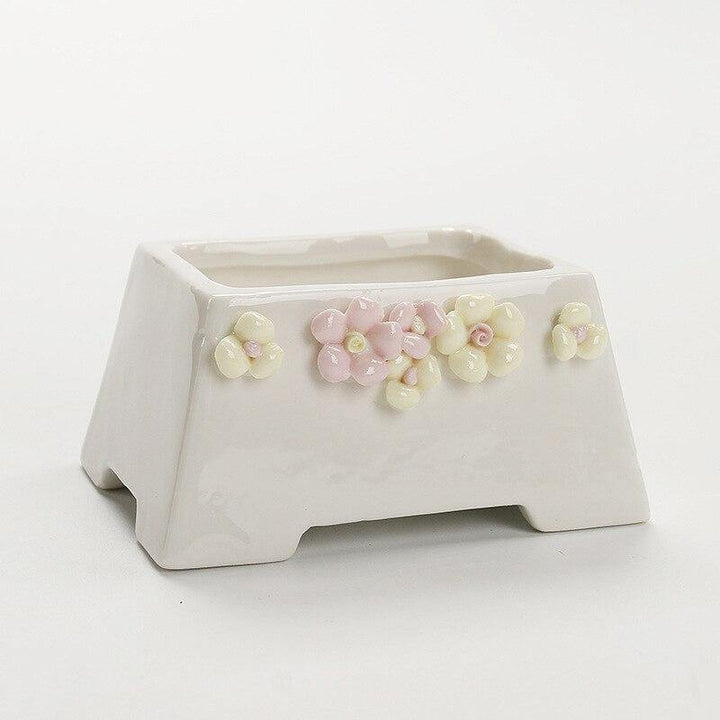 Ceramic Flower Pot Pastel Kitten