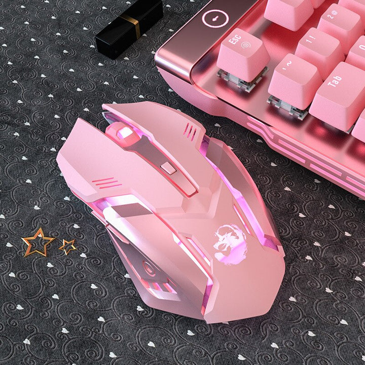 Pink Gaming Mouse Pastel Kitten