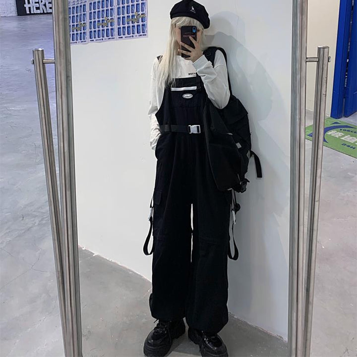 Techwear Streetstyle Overalls Pastel Kitten