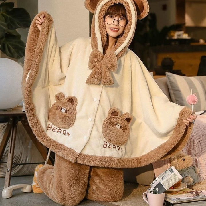 Japanese Kawaii Bear Pajamas Pastel Kitten