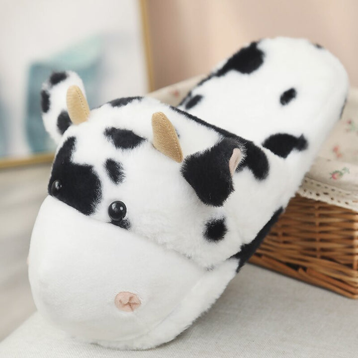 Cute Cow Slippers Pastel Kitten