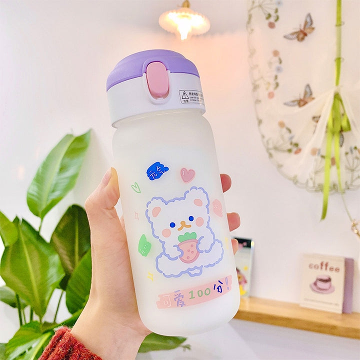 Cute Animals Water Bottle Pastel Kitten