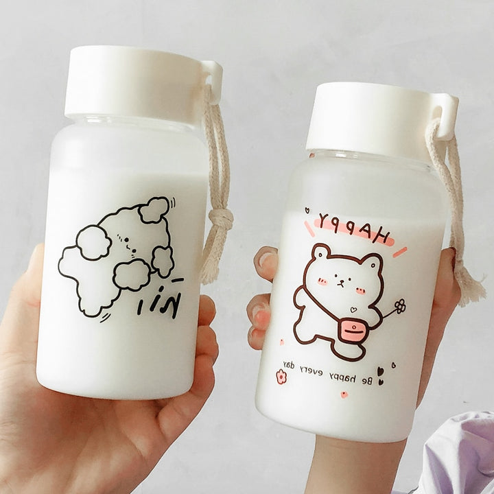 Cute Japanese Water Bottle Pastel Kitten