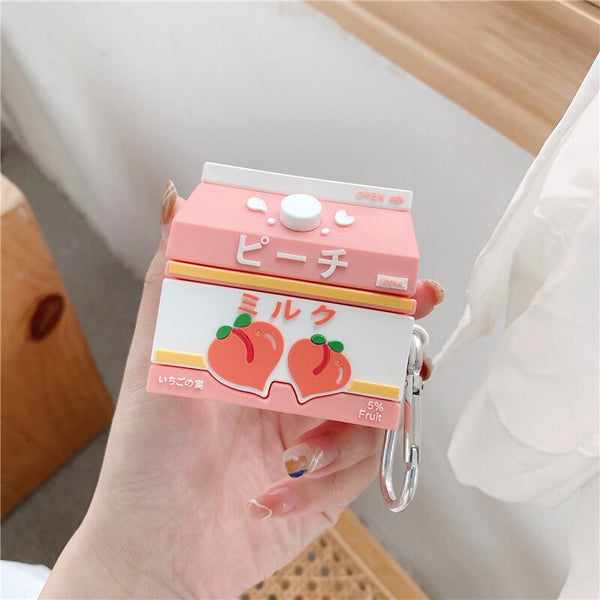 Japanese Milk Box Case for Apple AirPods Pastel Kitten