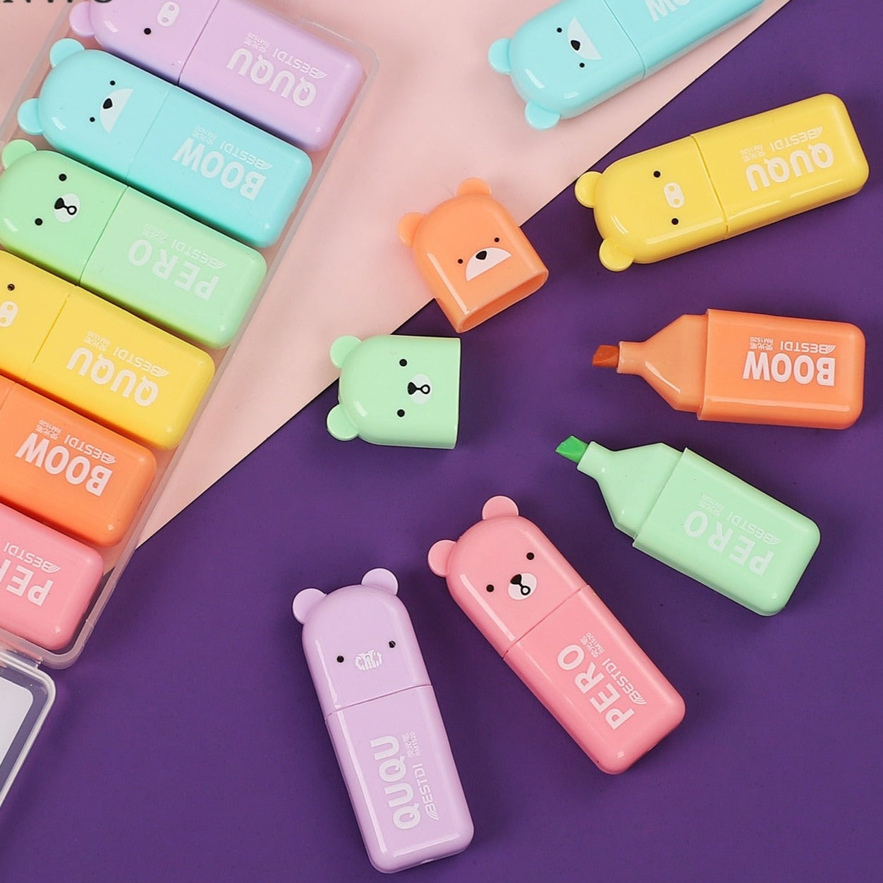 Cute Mini Markers Sets - Pastel Kitten