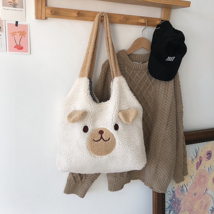 Soft Plush Tote Bag Pastel Kitten