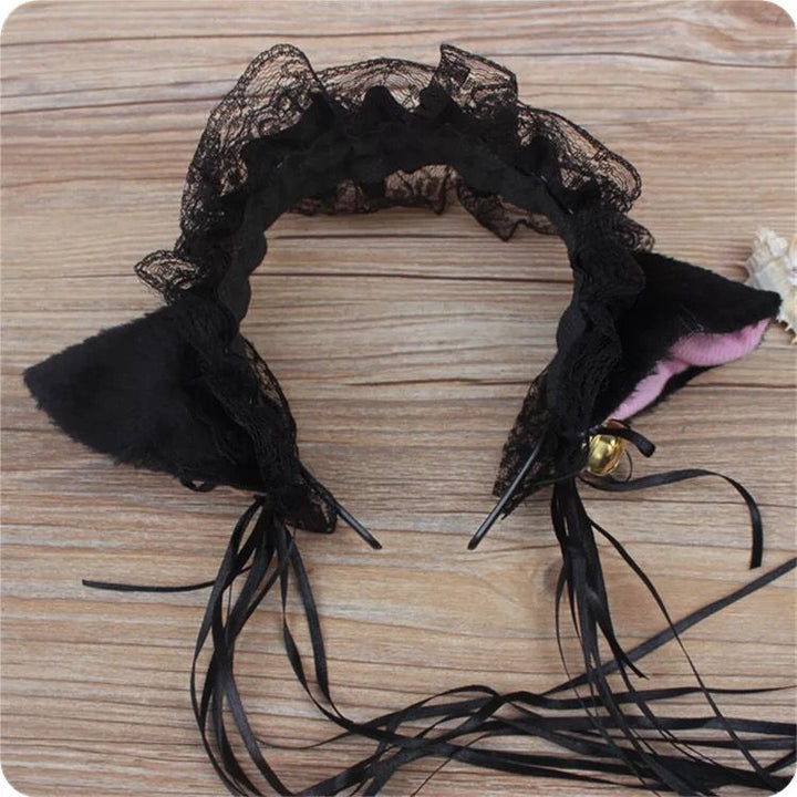 Cat Ears Cosplay Lace Headband Pastel Kitten