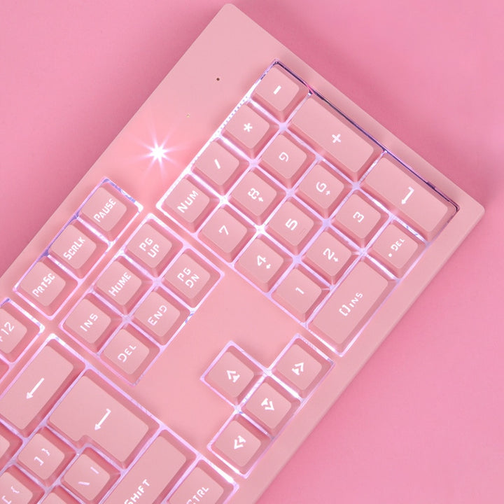 Pink LED Gaming Keyboard Pastel Kitten