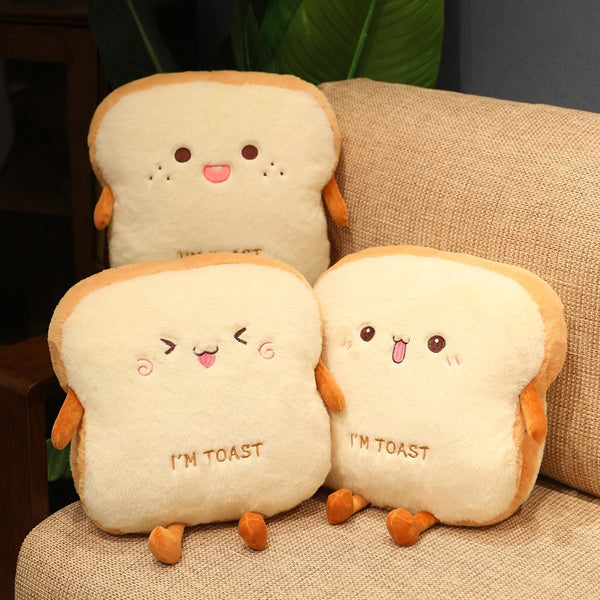 Plush Bread Pillow Toys Pastel Kitten