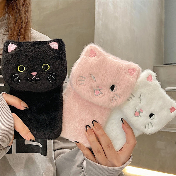 Kawaii Plush Cat Soft Case For Xiaomi Pastel Kitten