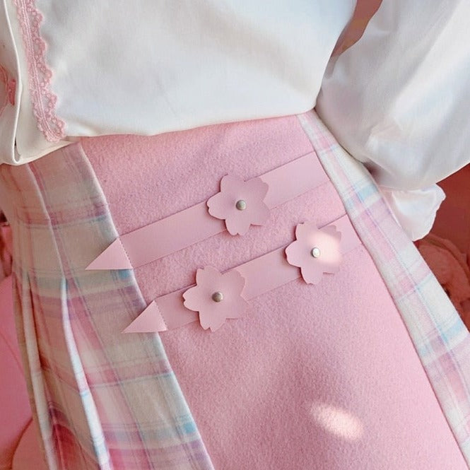 School Girl Korean Skirt Pastel Kitten