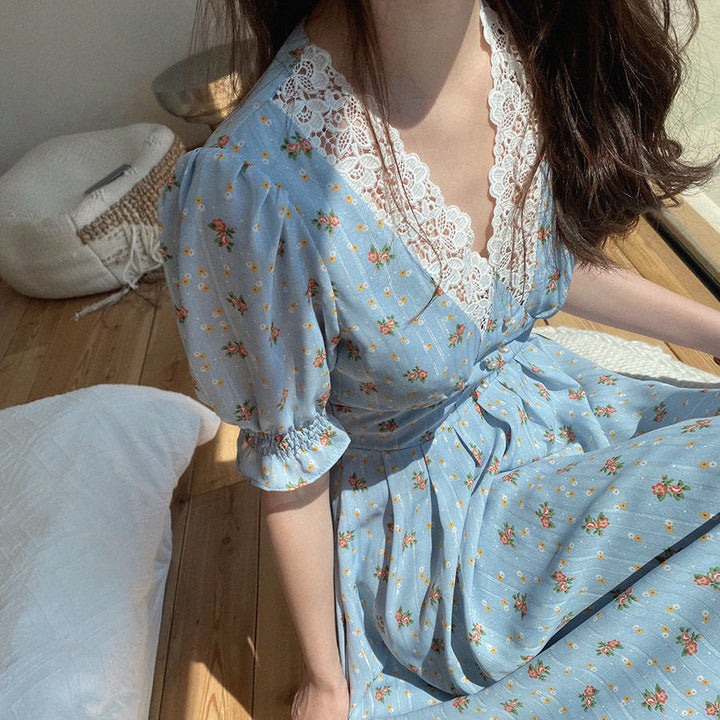 Korean Vintage Dress Pastel Kitten