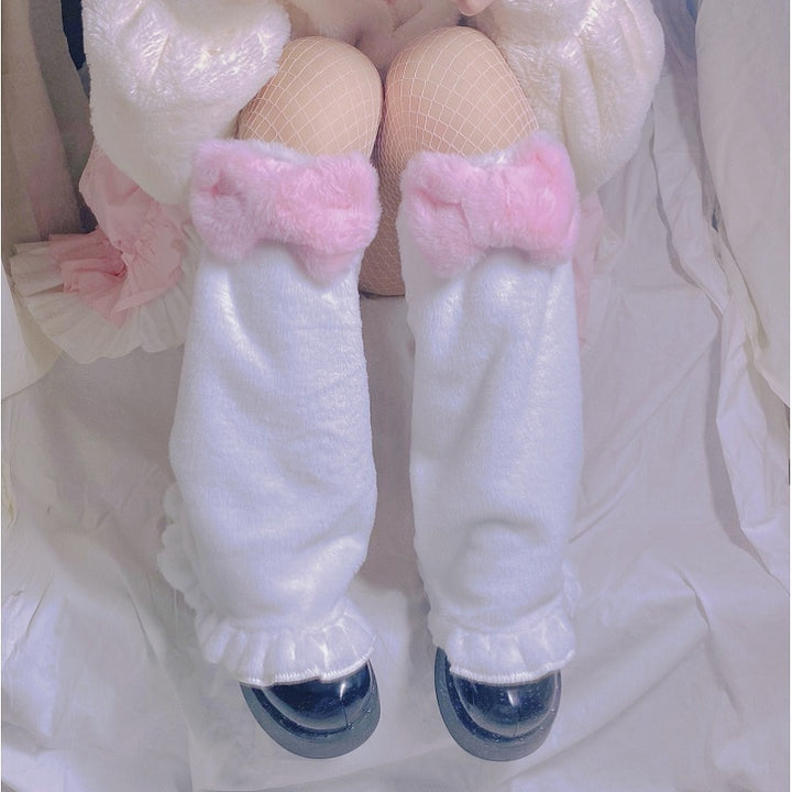 Harajuku Style Leg Warmers Pastel Kitten