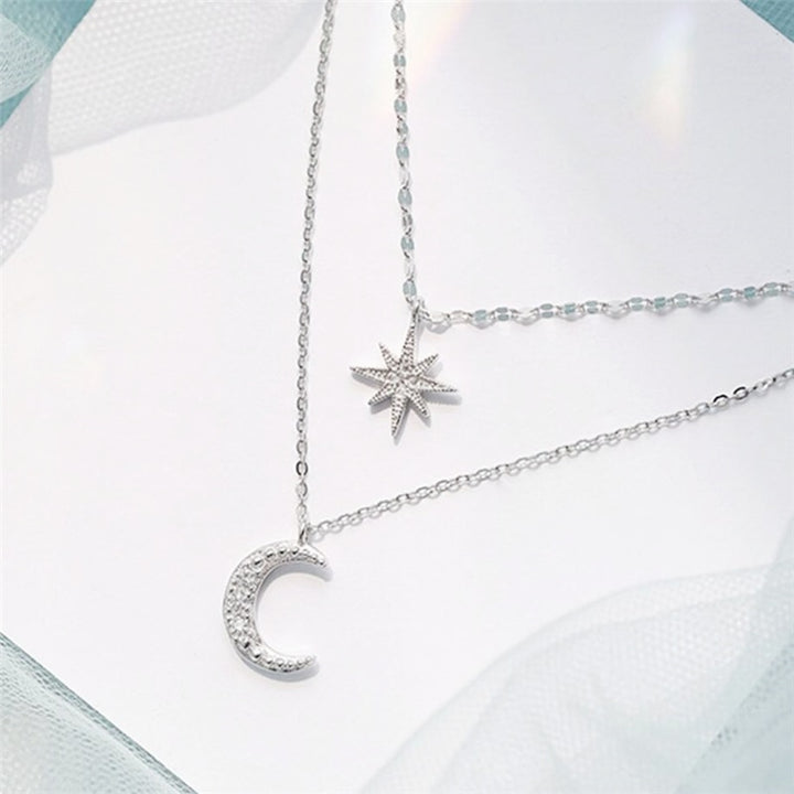 Shining Star & Moon Necklace Pastel Kitten