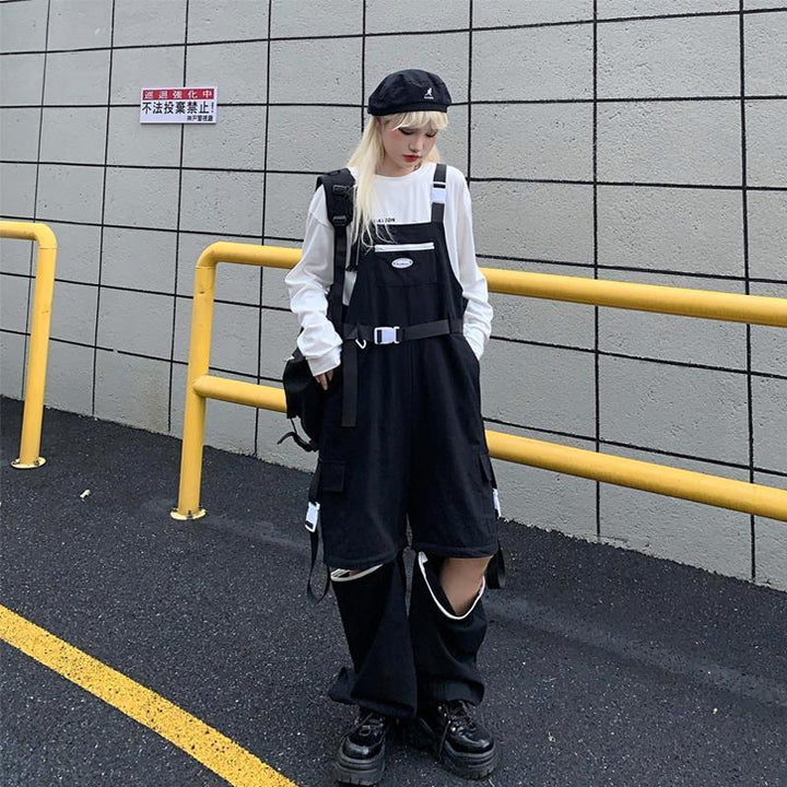 Techwear Streetstyle Overalls Pastel Kitten