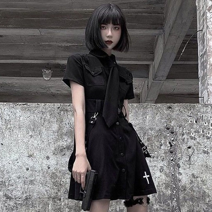 Darkwear Gothic Mini Dress Pastel Kitten