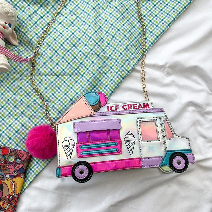 Ice Cream Car Shoulder Bag Pastel Kitten