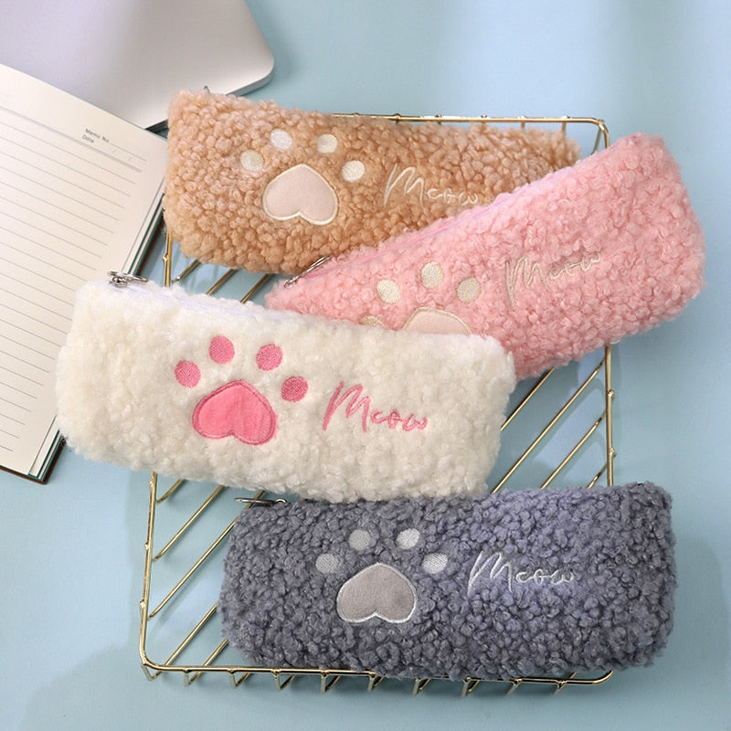 Japanese Kawaii Bear Pencil Case - Pastel Kitten