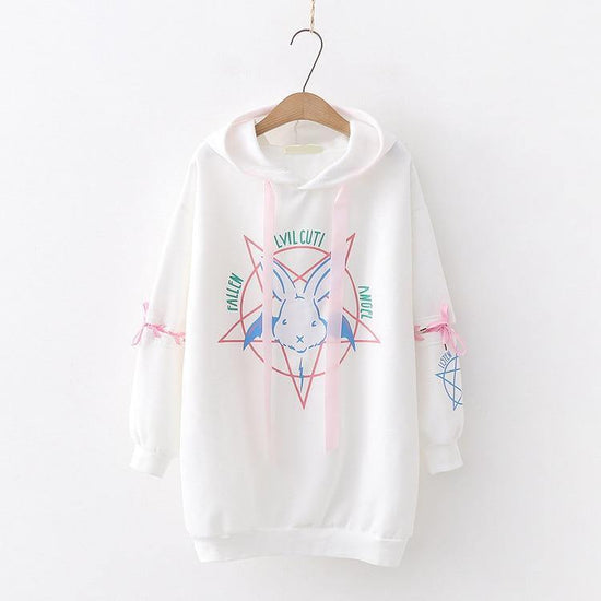 Rabbit pentagram hoodie Clearance