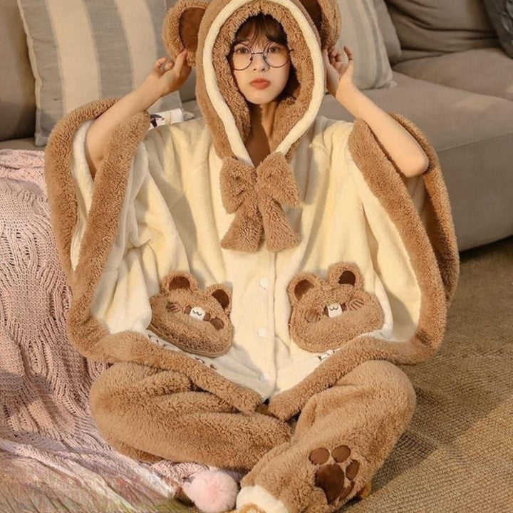 Japanese Kawaii Bear Pajamas Pastel Kitten