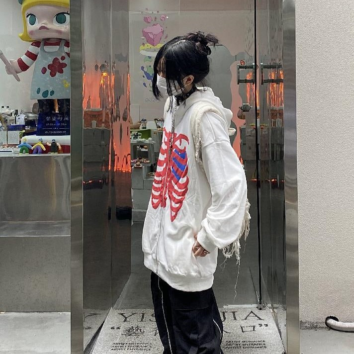 Y2k Aesthetic Harajuku Emo Hoodie Pastel Kitten