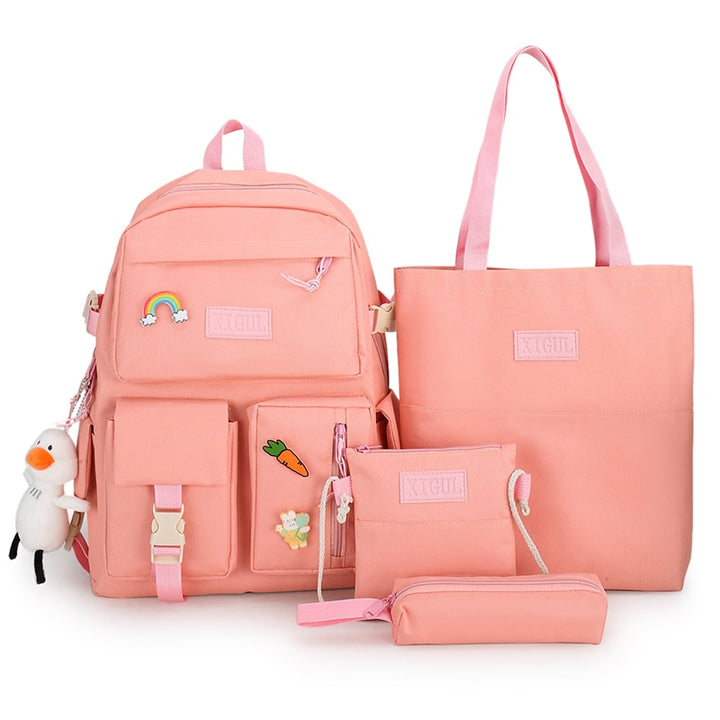 Japanese Aesthetic Backpack & Bag Set Pastel Kitten