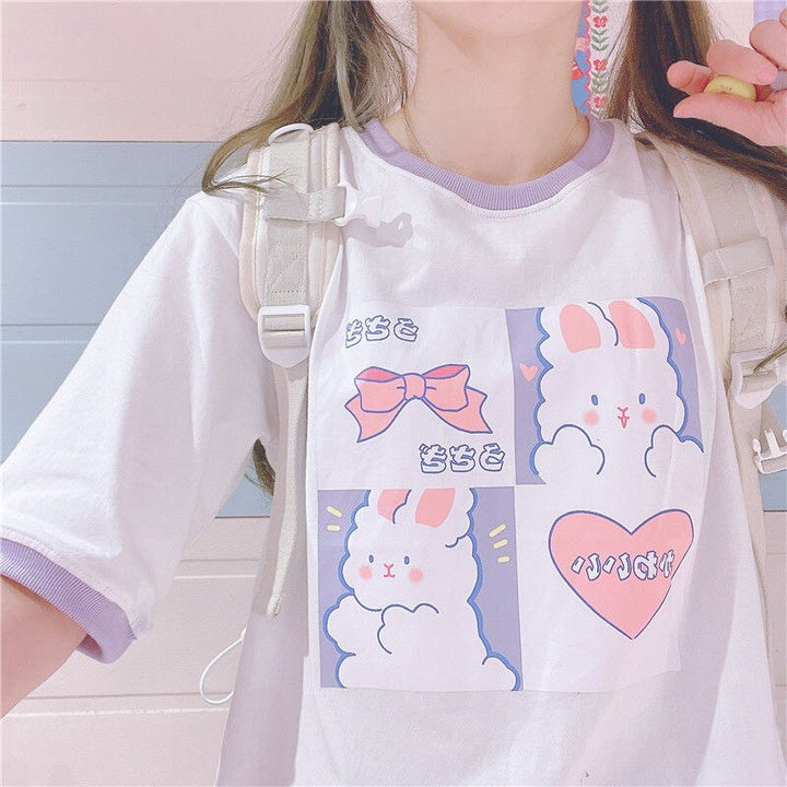 Kawaii Aesthetic T-shirt Pastel Kitten
