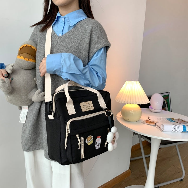 Teenage Girl Schoolbag Pastel Kitten