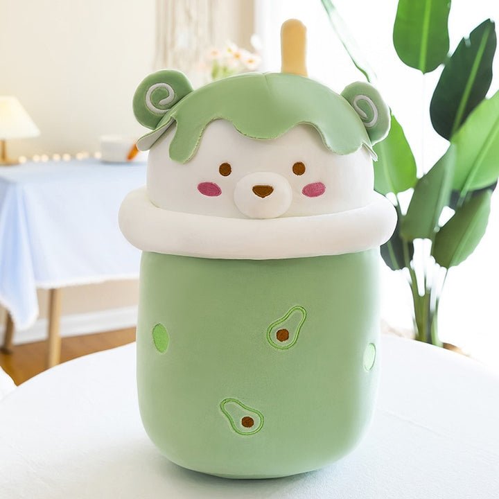 Kawaii Bear Bubble Tea Cup Pastel Kitten