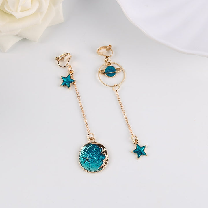 Star & Moon Earrings Pastel Kitten