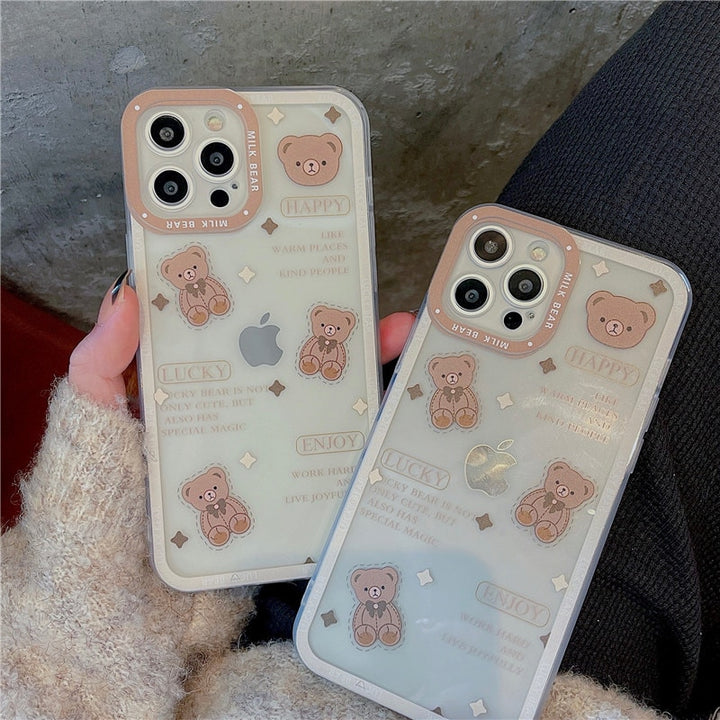 Chocolate Bear iPhone Case - Pastel Kitten