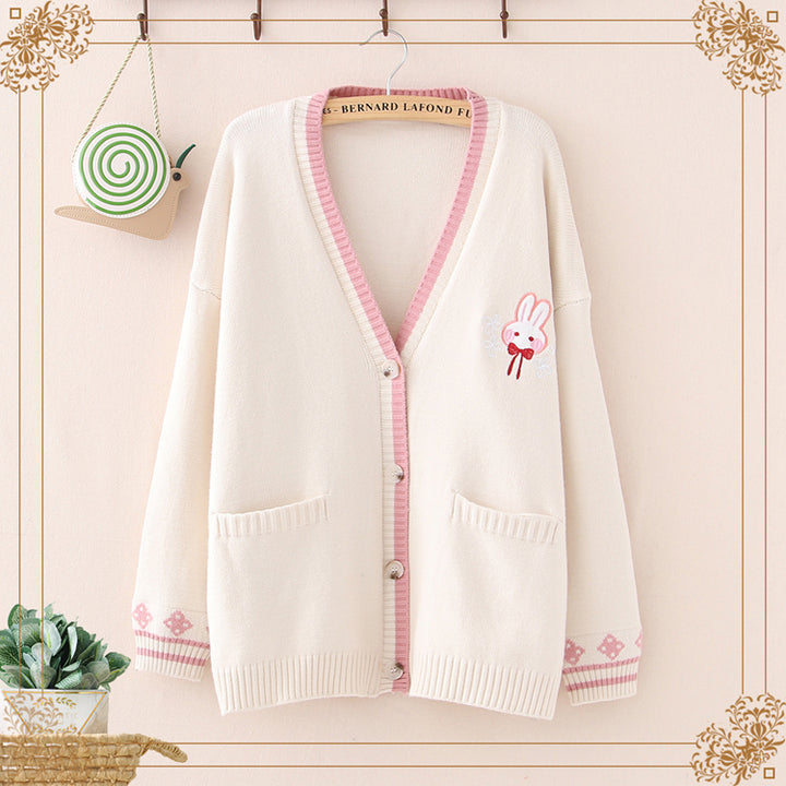 Korean Ulzzang Girl Cardigan Pastel Kitten