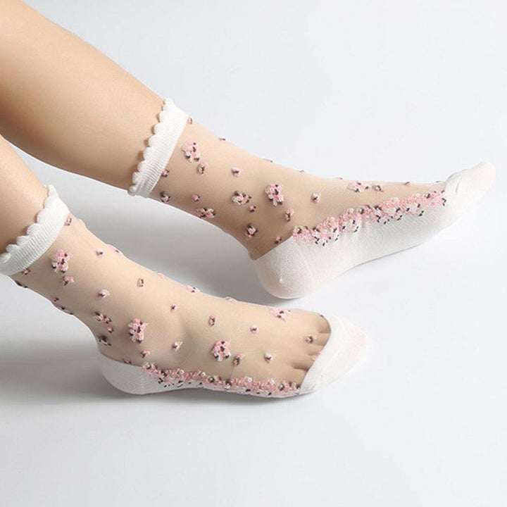 Ultrathin Lace Socks Pastel Kitten