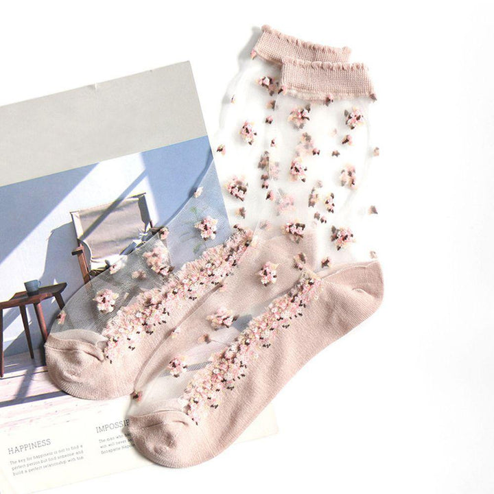 Ultrathin Lace Socks Pastel Kitten