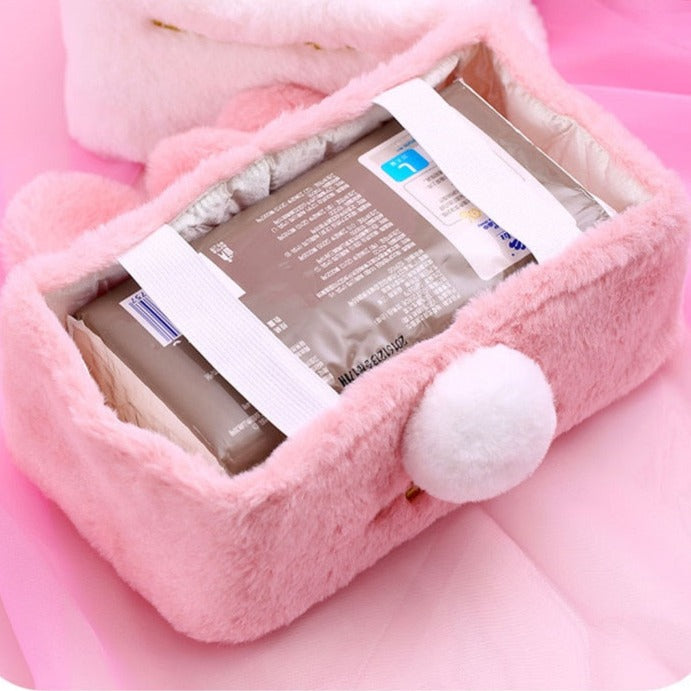 Plush Rabbit Tissue Box Pastel Kitten