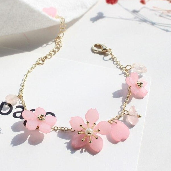 Sakura Flower Bracelet Pastel Kitten